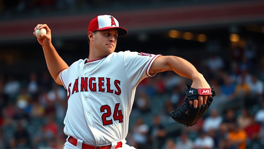 Dynamic Angels baseball player pitching in action, capturing Angels baseball news.