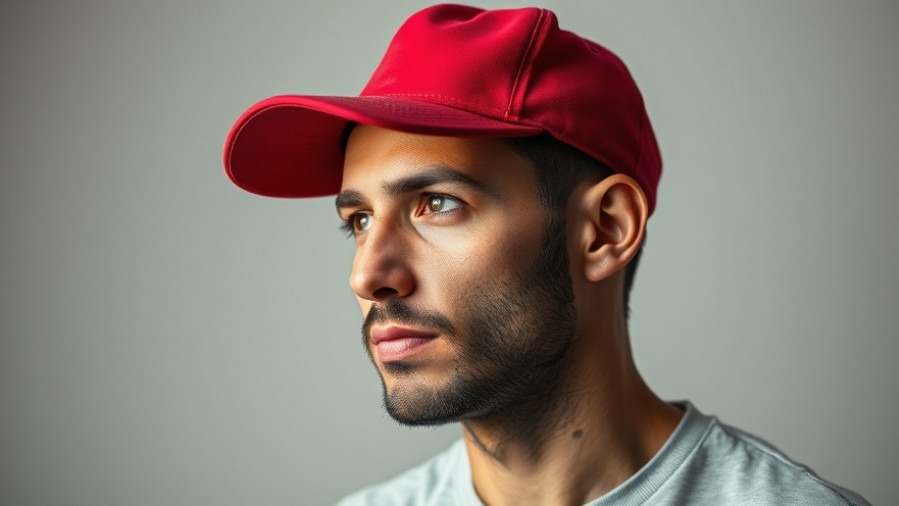 Focused man in a red cap on podcast cover discussing the transfer portal.