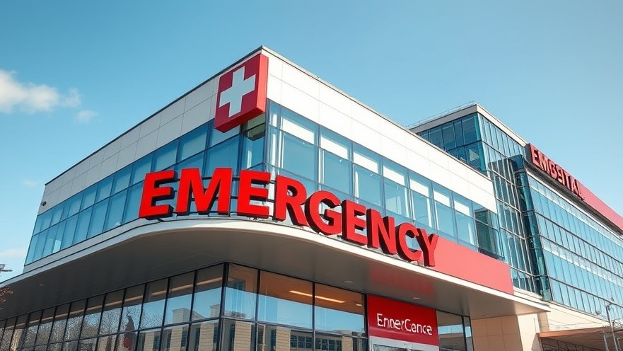 Modern hospital building addressing Dallas healthcare employment needs, bright and welcoming.