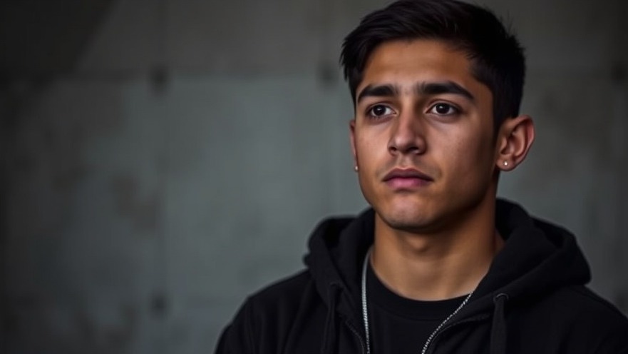 Solemn 19-year-old Jonathan Garcia-Salazar reflecting on traffic violation and community safety.