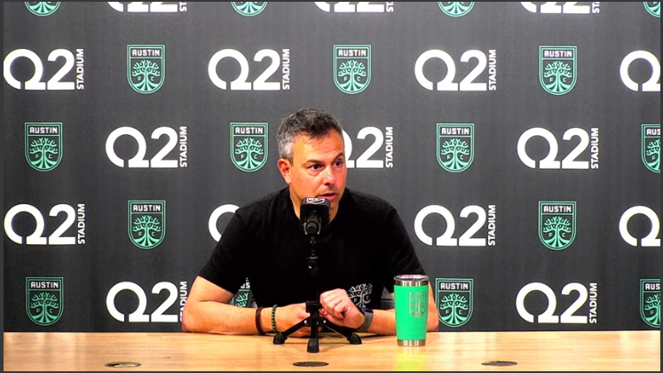 Austin FC Post-Match Analysis: Person speaking at press conference