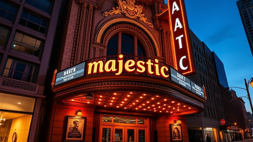 Majestic theater facade at dusk showcasing Dallas entertainment and nightlife.
