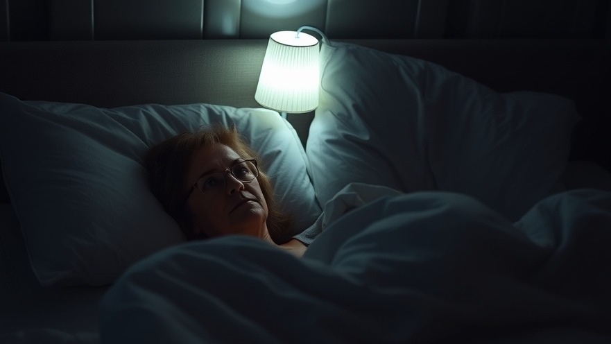 Middle-aged woman practicing healthy living in Houston, focused on mental wellness at night.