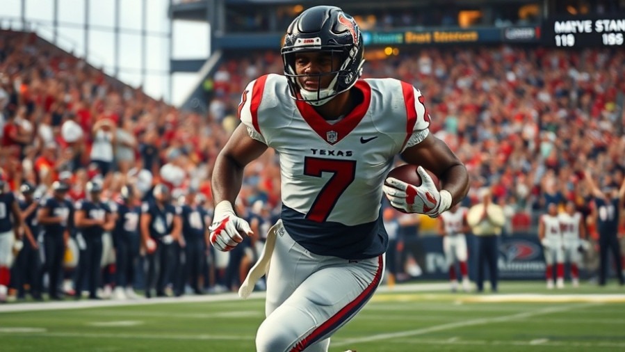 Dynamic Houston Texans quarterback #7 showcasing football performance in action.