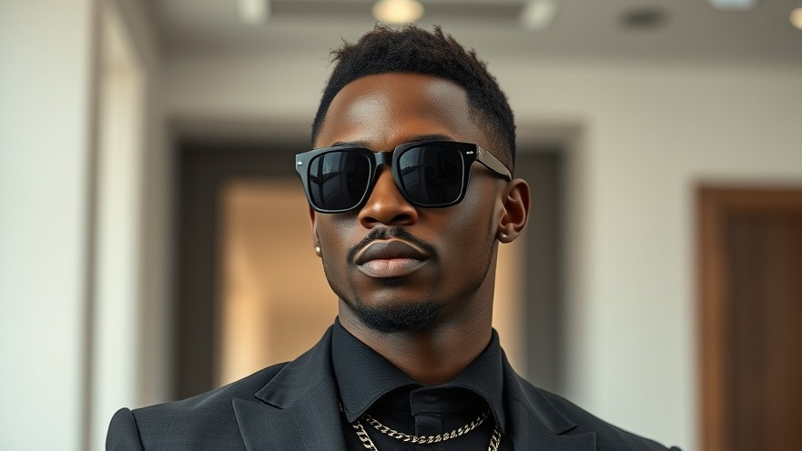 Confident man in sunglasses, reflecting on Kanye West antisemitic remarks at Hellwatt Festival Italy.