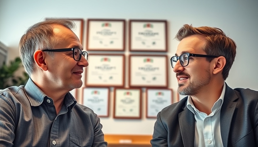 Two men discussing college football challenges on a virtual call