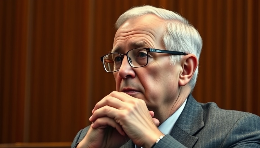 Elderly man in courtroom with thoughtful expression, related to 8-year sentence for attempted assassination.