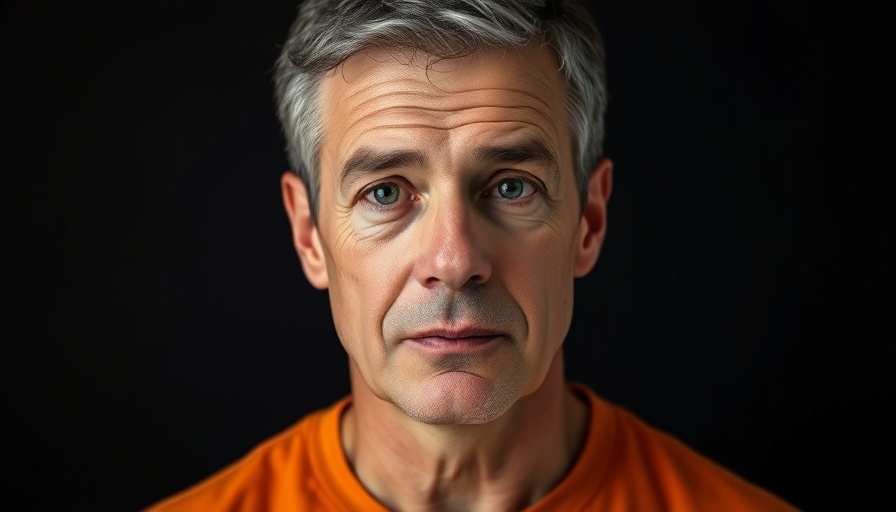 Middle-aged man discussing best vitamins for arthritis, orange shirt.