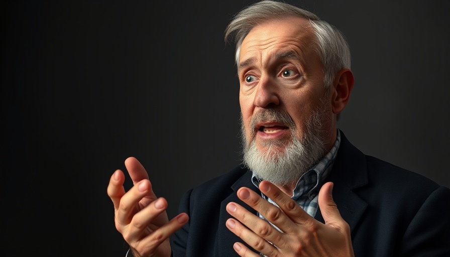 Concerned man discussing most dangerous food for your body.