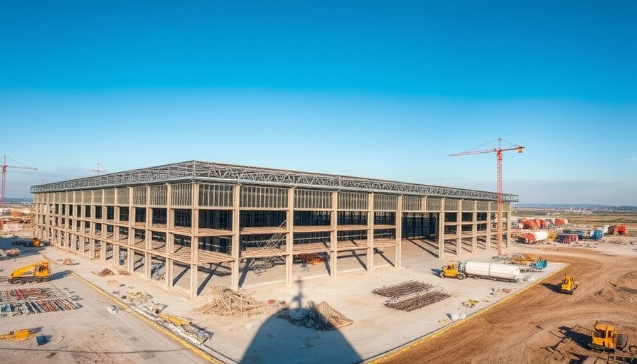 Aerial view showcasing scalable excellence in commercial construction.