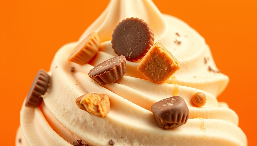 Reese’s Peanut Butter Caramel Craze Blizzard with candy chunks.