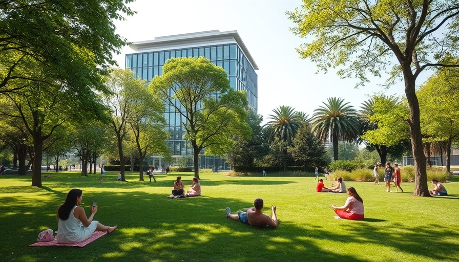 Modern park in Dallas showcasing economic development.