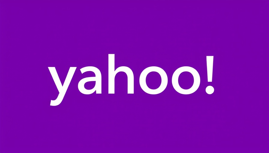 Yahoo logo on vibrant purple background
