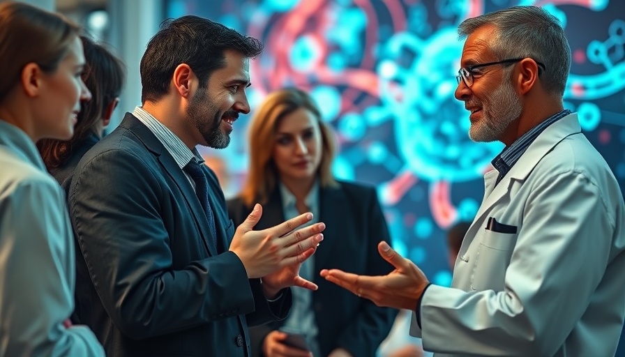 Vibrant health discussion with molecular visuals, healthy aging tips.