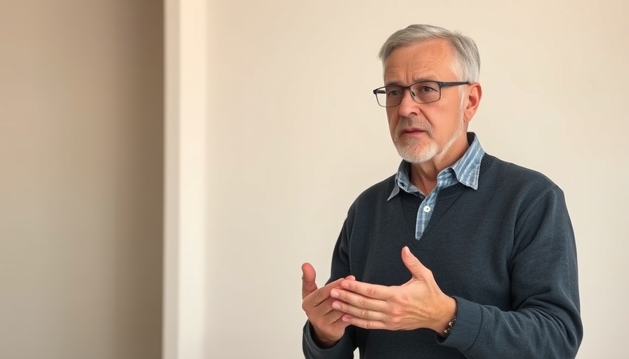 Middle-aged man discussing the importance of lymphatic system for health.