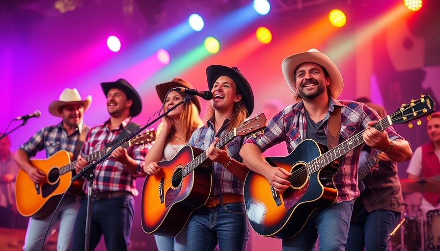 Live San Antonio concert featuring a country band on stage.