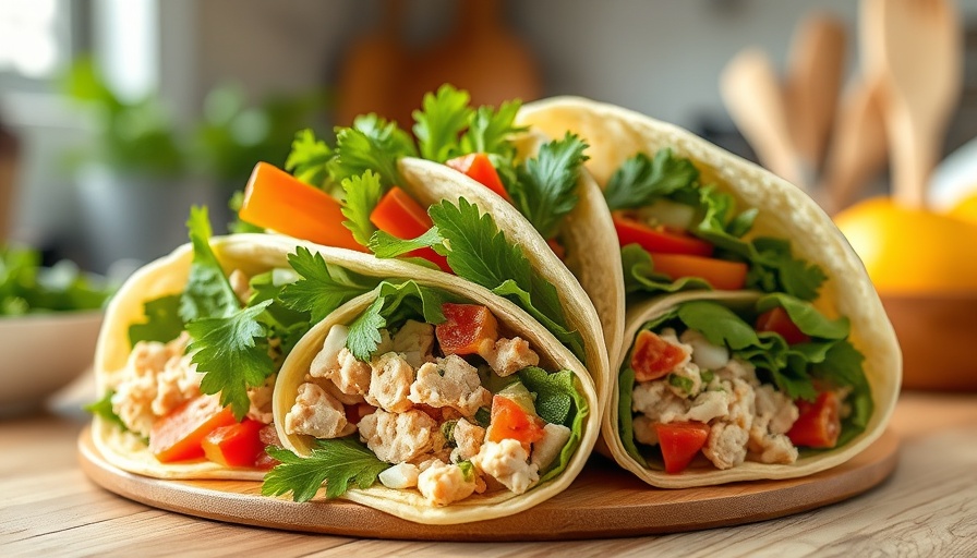Fresh turkey ranch wraps with vegetables on plate.
