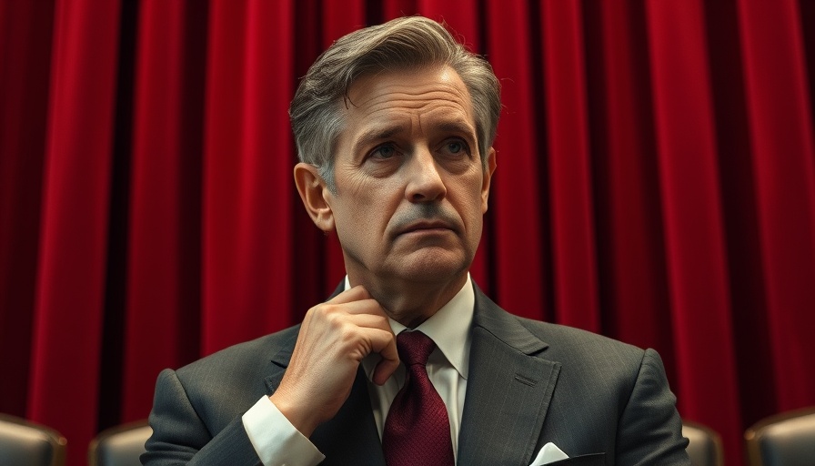 Thoughtful middle-aged man in a formal setting, Double Jeopardy in America.