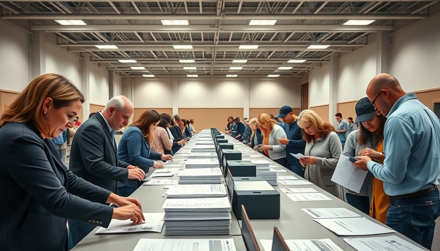 Texas elections 2026 hand-counting ballots in a modern setup.