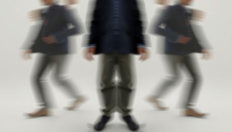 Abstract blurred person in motion, mirrored effect, predict therapy success concept.