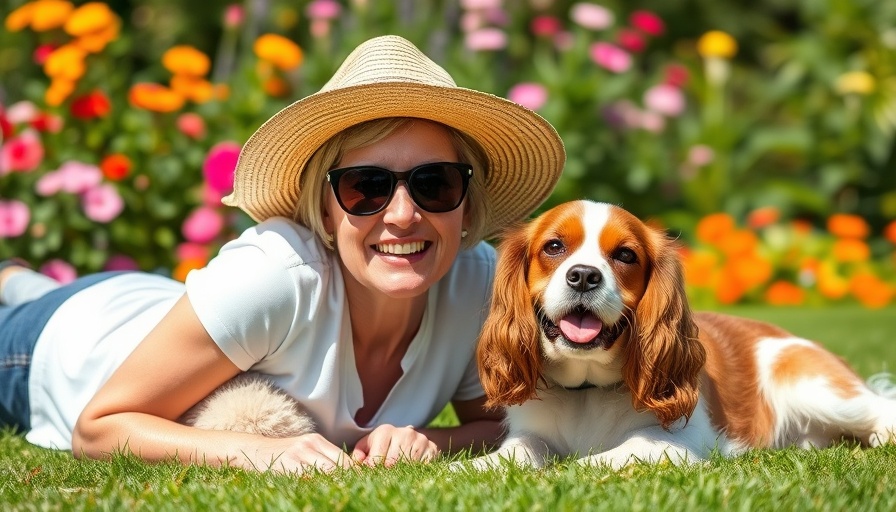 Older woman enjoying time with her dog, promoting healthier aging with pets.