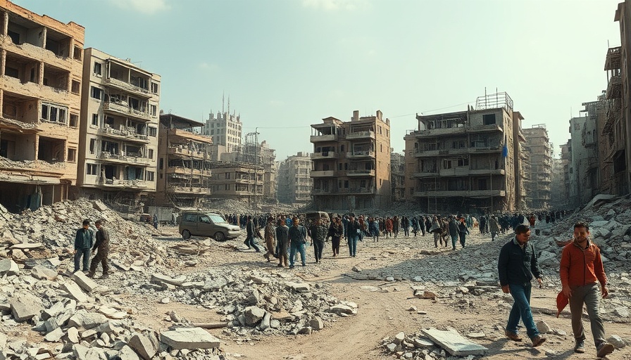 Urban devastation scene symbolizing the complexity of Israel Hamas peace plan.
