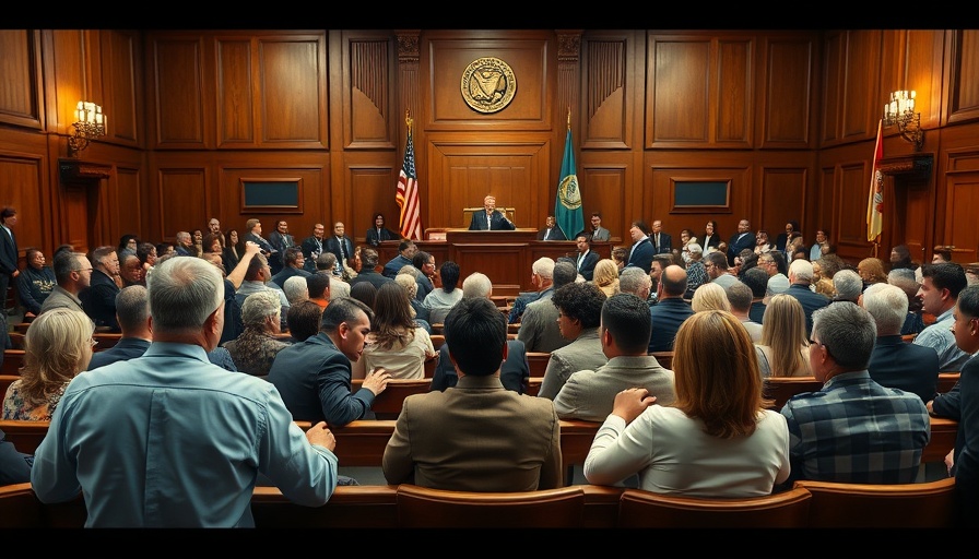 Courtroom scene in San Antonio police news article.