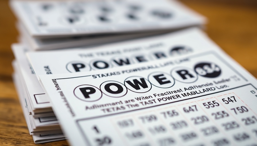 Texas Lottery winner ticket close-up with clear Powerball numbers.
