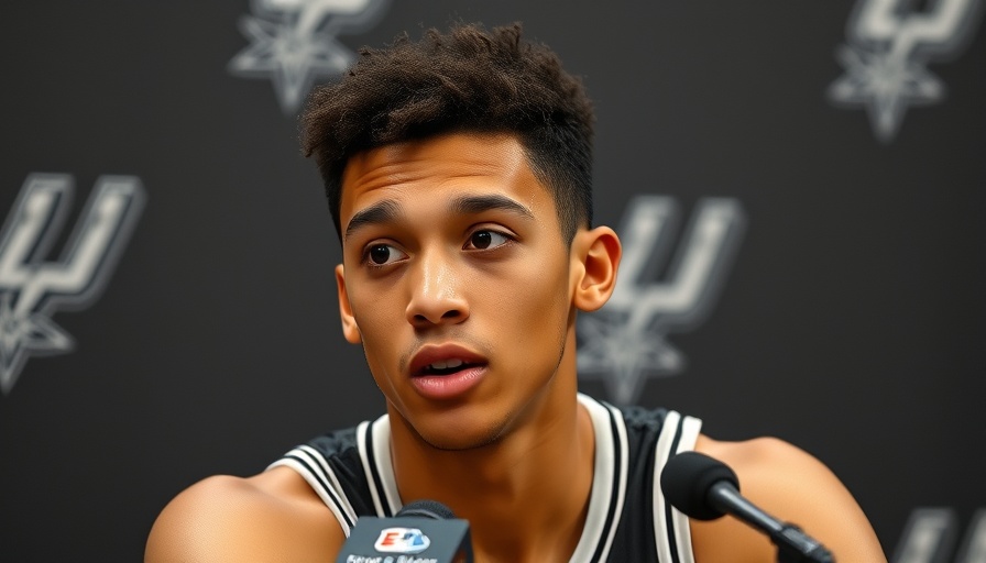 Young athlete discusses NBA Draft Choices at press conference.