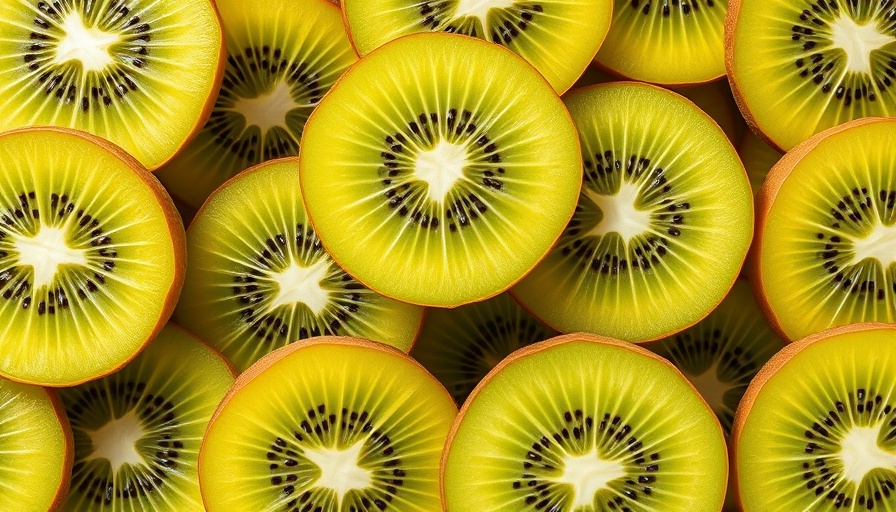 Vibrant sliced kiwis illustrating foods that help you poop.