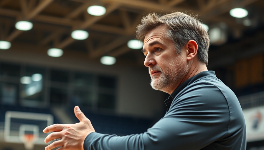 Austin Spurs head coach Jacob Chance engaged in discussion.