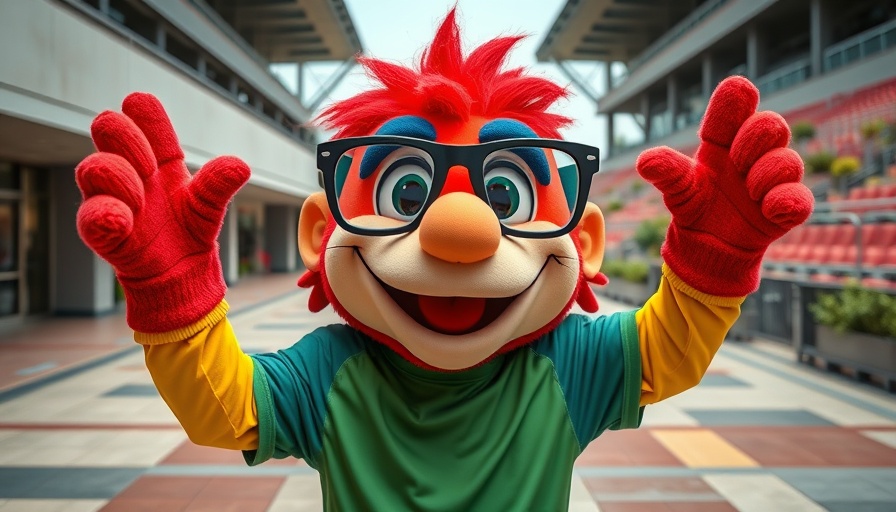 San Antonio baseball culture mascot with oversized glasses.