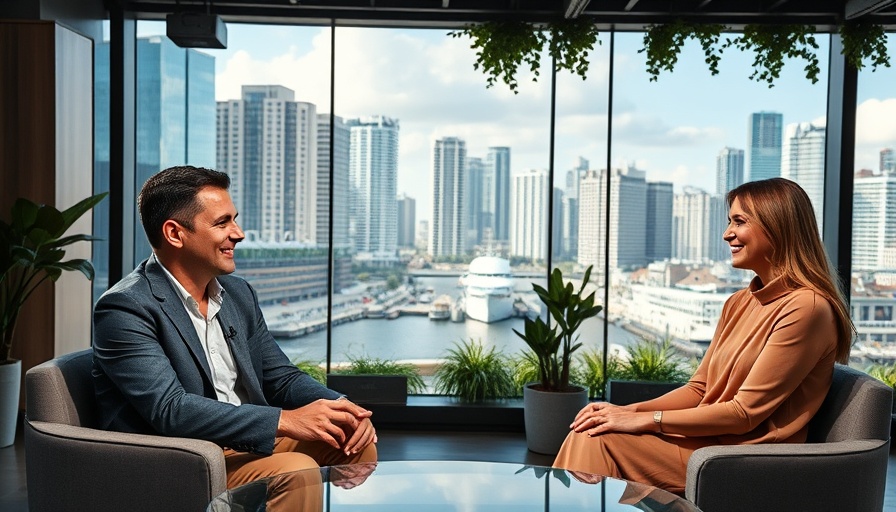 Local entertainment San Antonio: talk show hosts laughing on set.