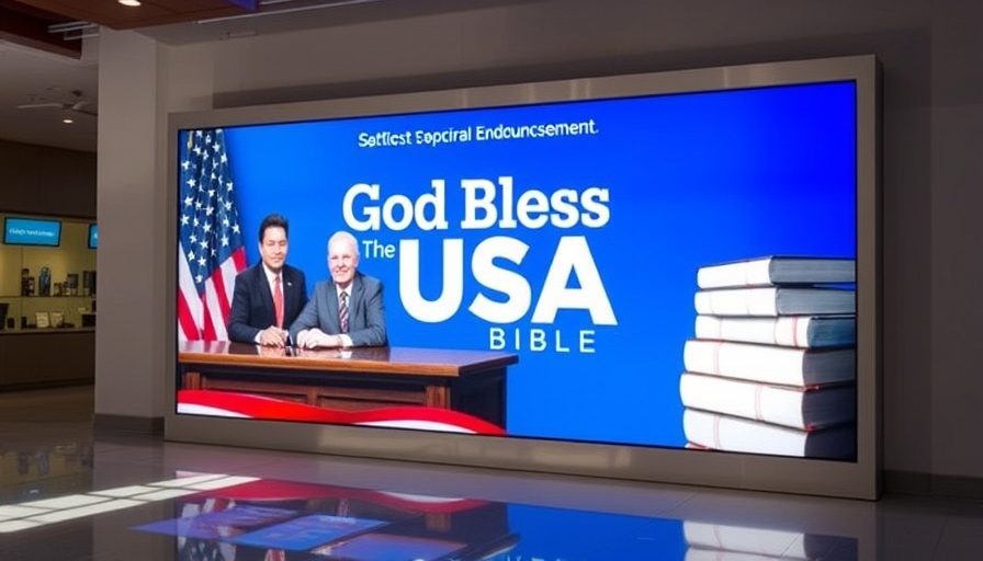Digital Bible advertisement on patriotic theme