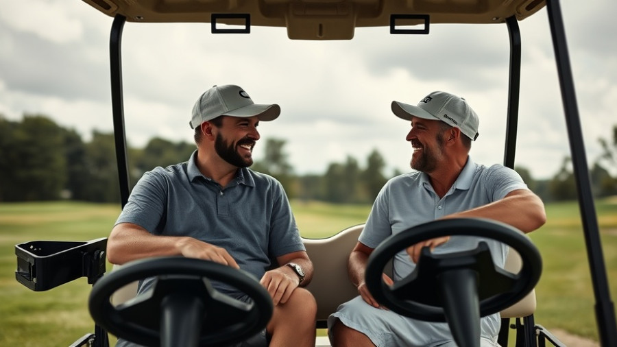 Golfers enjoying a moment in a golf cart, Steph Curry highlights.