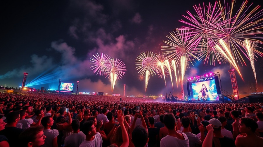 Austin Formula 1 U.S. Grand Prix event with fireworks and concert.