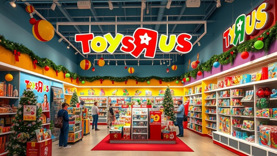 Colorful Toys R Us holiday pop-up store in San Antonio.