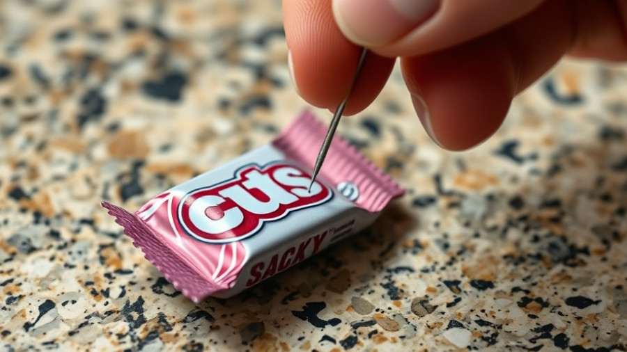 Santa Fe candy safety investigation scene on granite.