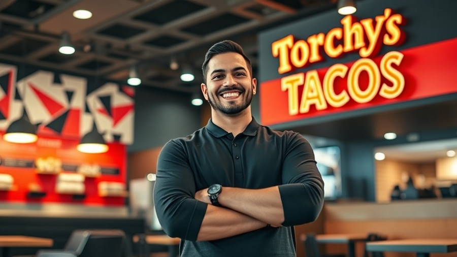 Torchy's Tacos expansion plans, man in modern restaurant interior.