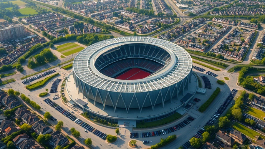 Aerial view of San Antonio stadium, Proposition B tax increase context.