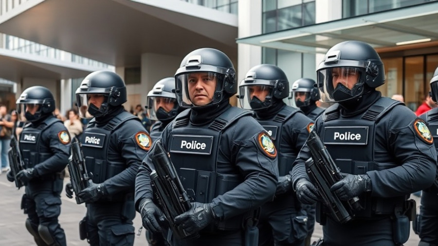 National Guard deployment in Portland, officers in gear.