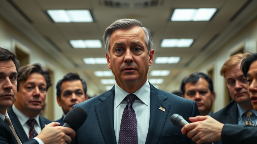 Person speaking to reporters about vindictive prosecution Comey indictment.