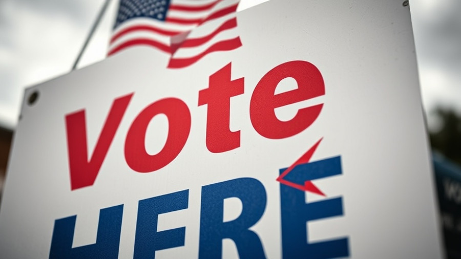 Texas statewide election voting guide sign close-up