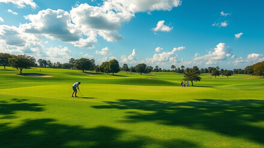 Golfers enjoy a sunny golf course in Austin, online-only golf tee time reservations.