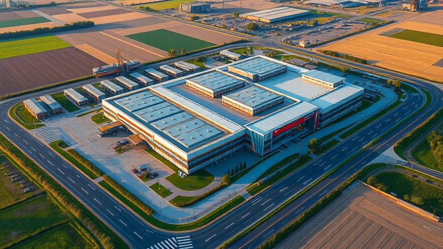 Aerial view of Leander's modern economic development area.