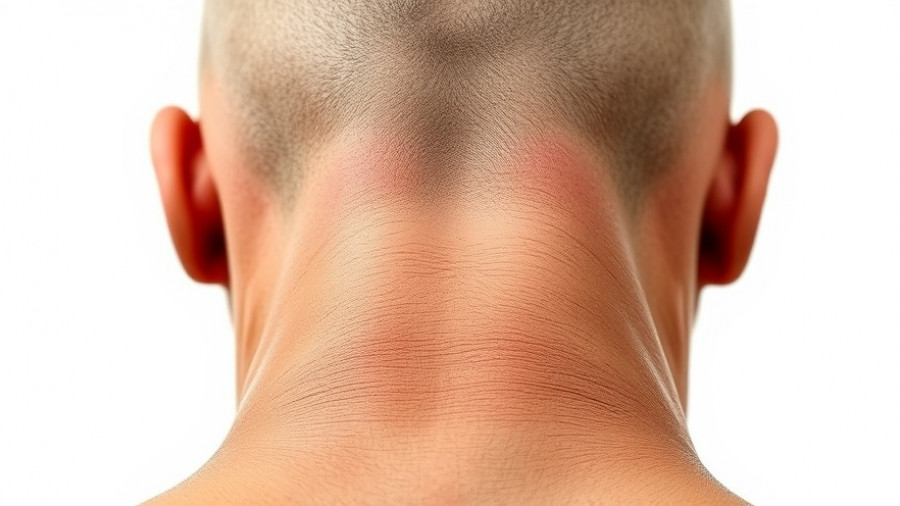Close-up of thick neck and bald head highlighting neck circumference health risks.