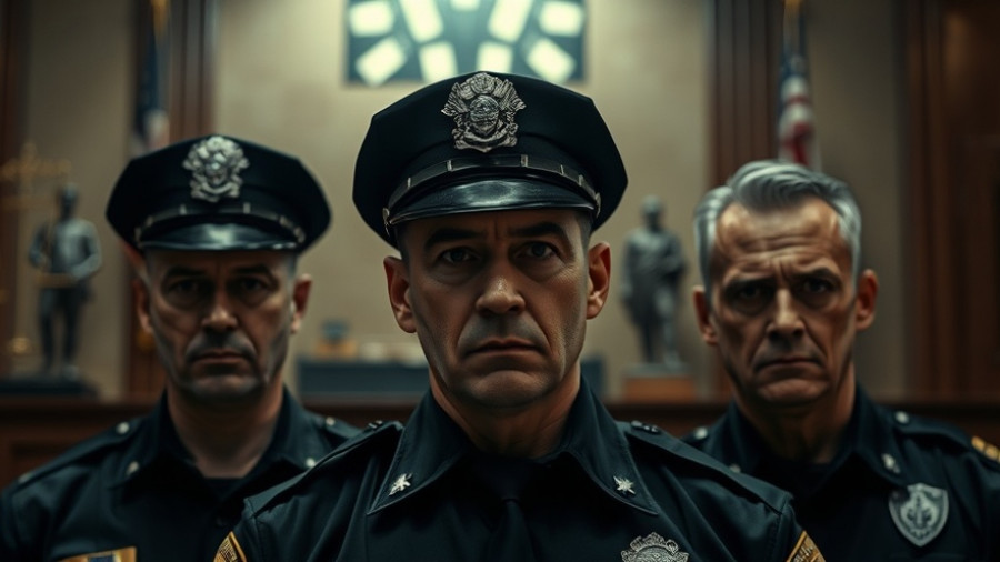 Dramatic photo of officers in Melissa Perez murder trial.