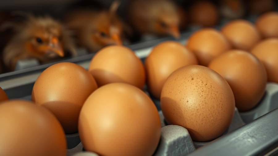 Brown eggs on production line linked to egg recall for salmonella contamination.