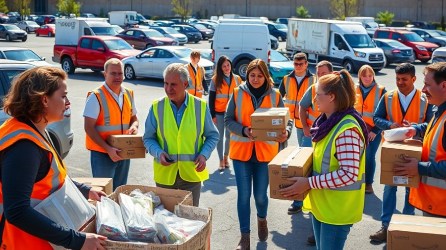 Volunteers distribute food supplies during SNAP cuts in Texas.