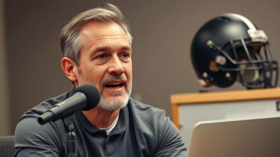 Middle-aged man discussing NFL passing game evolution in a studio.